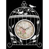 Relogio de parede Gaiola vintage Retro Para Decoracao de Casa e Jardim (XIN-3- Branco) - Braslu