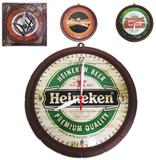 Relogio de parede redondo cerveja modelo tampa de barril 27cm de ø - Nova alianca