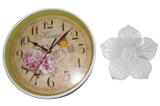 Relogio De Parede Retro Com Suporte de Flor Enfeite Decorativo (REL-39) - Braslu