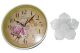 Relogio De Parede Retro Com Suporte de Flor Enfeite Decorativo (REL-39) - Braslu