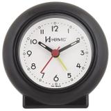 Relogio despertador decorativo tradicional mecanismo step preto herweg