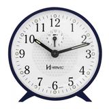 Relogio despertador mecanico basico alarme som campainha azul escuro herweg