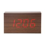 Relógio Digital de Mesa, com Alarme sonoro, Bivolt, Acabamento em Madeira - Dl