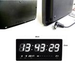 Relogio Digital Grande De Parede Branco Led Alarme Termo (rel-60) - Braslu