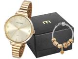 Relógio Feminino Mondaine Analógico - 32116LPMVDE1K1 Dourado com Acessórios