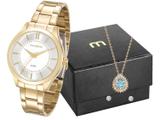Relógio Feminino Mondaine Analógico - 99231LPMVDE1K1 Dourado com Acessórios