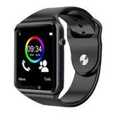 Relógio Inteligente Smartwarch A1 Android Iphone Chip Bluetooth - Preto - Import