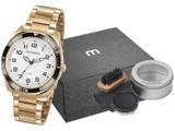Relógio Masculino Mondaine Analógico - 53768GPMVDE3K1 Dourado com Acessórios