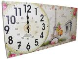 Relogio Para Parede Cozinha Vintage Retro Decoracao Monumentos Paris Horizontal - Braslu