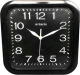 Relogio Parede Basico Quadrado Preto - Quartz