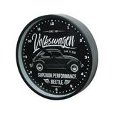 Relogio parede plastico vw beetle superior performance preto 22.5x4.1x22.5cm - Urban