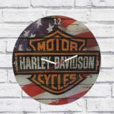 Relógio Parede Sala Decorativo Harley Davidson Pulso 30x30x2cm - Maisaz