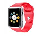 Relógio Smartwatch A1 Original Touch Bluetooth Gear Chip- Vermelho-prata