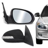 Retrovisor Elétrico Retrátil Hyundai I30 2009 2010 2011 2012 Preto Pisca - Prime