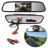 Retrovisor Espelho LCD 4.3 Pol Para Camera De Re Carro Automotivo (ZE-0027/BSL-CAR-6) - Ideal