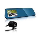 Retrovisor LCD de 4.3, com Câmera Full HD 1080p - Frontal e Traseira com Sensor - Knup