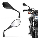 Retrovisor Moto Modelo BMW GS 650 Rosca Universal Honda Haste em Aço Preto e Espelho Fumê - Awa