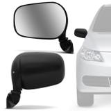 Retrovisor Universal Manual Bilateral com Espelho Preto sem Controle - Blawer