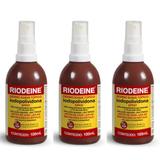 Rioquímica Riodeine Antisséptico Spray 100ml (Kit C/03)