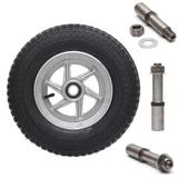 Roda Aro 8 Com Pneu Camara e Eixo - Mademil