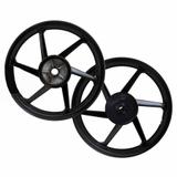 Roda Liga Leve Titan 150 Fan 150 à Lona 2005 até 2013 6 Palitos Preta Fosca Fabreck Par