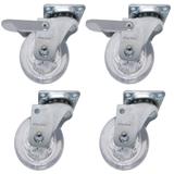 Rodizio Gel 50mm Roda Giratoria Pu Silicone Rodinha Vaso moveis kit com 4un (2SF e 2CF) - Schioppa
