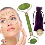 Rolo Massageador Pedra De Jade Massagem Facial Anti Idade - Wapshop