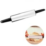 Rolo para Massa em Aco Inox e Plastico 34 Cm Mandiali