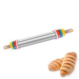 Rolo para Massas Profissional 28cm com 4 Reguladores de Altura (2, 4, 6, e 10 Mm) Anodilar