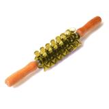 Rolo Turbinada Cabo Madeira Grande Amarelo Cera Fácil - Roloplastic