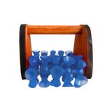 Rolo Turbinada Tipo Carrinho Madeira Azul Cera Fácil - Roloplastic
