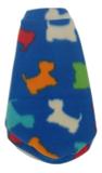 Roupa Capa Soft Pra Cachorro Azul Com Cães Coloridos G - Nica pet
