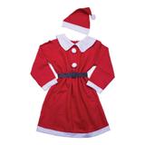 Roupa de Mamãe Noel Natal Natalino Gorro Vestido Cinto Fantasia (8803) - Ab midia