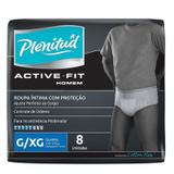 Roupa Íntima Plenitud Active Masculino G/XG Com 8 Unidades - Plenitude