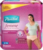 Roupa Íntima Plenitud Active Mulher G/XG Com 8 Unidades