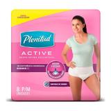 Roupa Íntima Plenitud Active Mulher P/M Com 8 Unidades - Plenitude