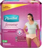 Roupa Íntima Plenitud Active Mulher P/M Com 8 Unidades