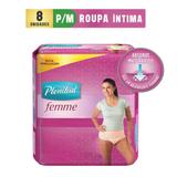 Roupa Íntima Plenitud Active Mulher P/M Com 8 Unidades