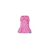 Roupinha para Cachorro Vestido Estampado Rosa Pickorruchos