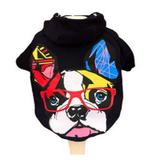 Roupinha roupa Moletom estampa Bulldog Azul Marinho P - Malloo moda pet