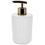 Saboneteira Liquida Porta Sabonete Groove Acessório Banheiro Branco Fechado - Ou