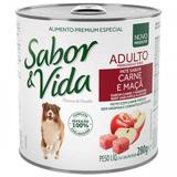 Sabor e Vida Lata Patê para Cães Adultos Carne ao Molho com Maçã - 280G - Affinity