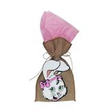 Saco de Juta para Lembrancinha Coelhinha da Páscoa - Festabox
