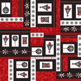 Saco Metalizado Decorado 15x22 Natal Blackred Com 100 Peças - Cromus