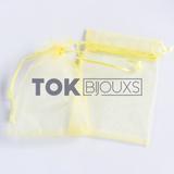 Saco Organza 10X15 - Amarelo - 10 Unid - Tok bijouxs