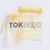 Saco Organza 20x35 - Dourado - 10 Unid - Tok bijouxs