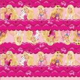 Saco P/Presente Barbie Bichinhos Rosa 20X29Cm C/40 Un. - Cromus