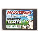 Saco Silagem Preto 51x100cm 200 micras capacidade 40Kg fardo com 50 unidades - Maxilona