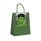 Sacola C/Fecho P/Presente Hulk Marvel Verde 21,5X15Cm C/10 - Cromus