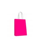 Sacola de Papel Para Lembrancinhas Rosa Pink com 10 unidades - Festabox